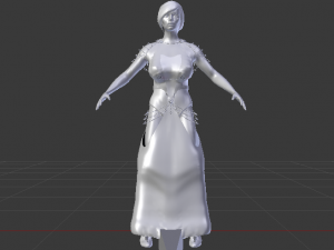 Woman in a Dress 055 3D Модель