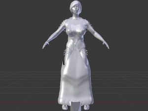 Woman in a Dress 055 3D Model
