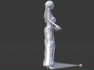 Woman in a Dress 055 3D Model