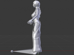 Woman in a Dress 055 3D Модель