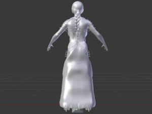 Woman in a Dress 055 3D Model