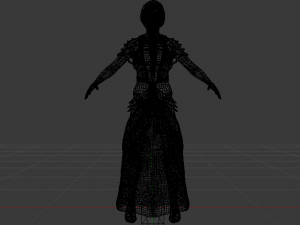 Woman in a Dress 055 3D Модель