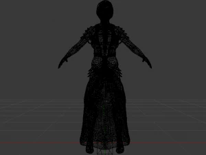 Woman in a Dress 055 3D Model