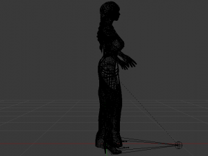 Woman in a Dress 055 3D Модель