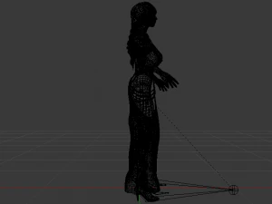 Woman in a Dress 055 3D Model