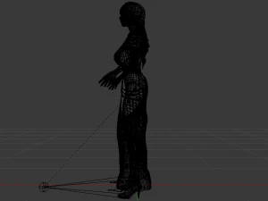 Woman in a Dress 055 3D Model