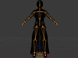 Woman in a Dress 055 3D Model