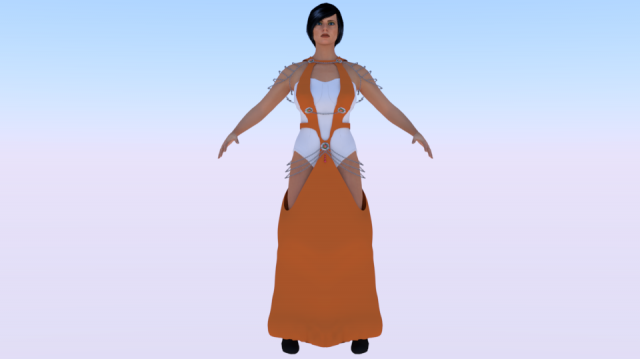 Woman in a Dress 056 Modèle 3D .c4d .max .obj .3ds .fbx .stl .blend 