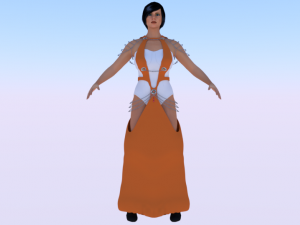 Woman in a Dress 056 Modello 3D