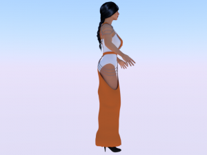 Woman in a Dress 056 Modèle 3D