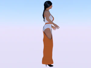 Donna in abito 056 Modello 3D