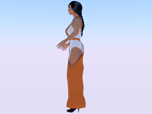 Woman in a Dress 056 Modèle 3D