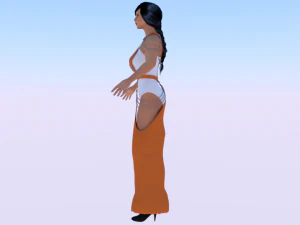 Donna in abito 056 Modello 3D