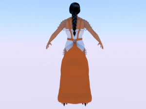 Donna in abito 056 Modello 3D