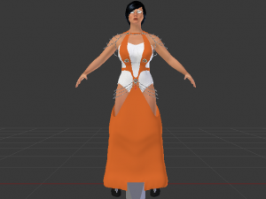 Woman in a Dress 056 Modèle 3D