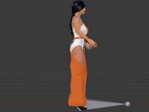 Donna in abito 056 Modello 3D