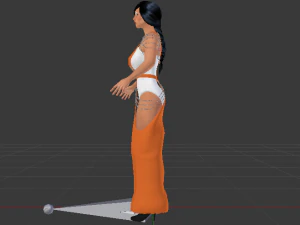 Donna in abito 056 Modello 3D