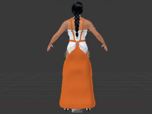 Donna in abito 056 Modello 3D