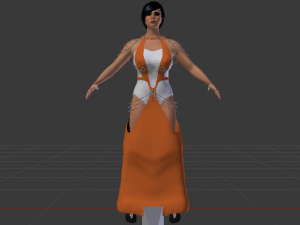 Woman in a Dress 056 Modèle 3D