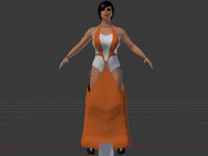 Donna in abito 056 Modello 3D