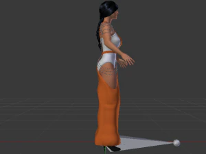 Donna in abito 056 Modello 3D