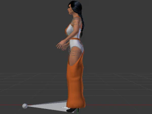 Donna in abito 056 Modello 3D