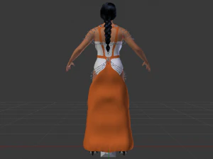 Donna in abito 056 Modello 3D
