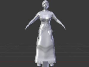 Donna in abito 056 Modello 3D