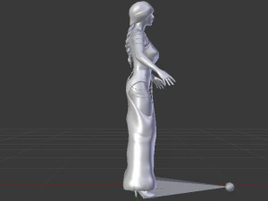 Donna in abito 056 Modello 3D