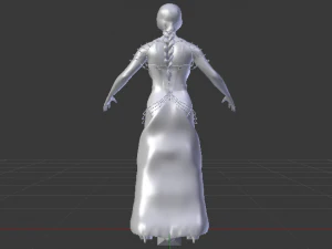 Donna in abito 056 Modello 3D