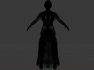 Donna in abito 056 Modello 3D