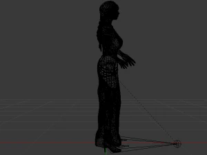 Donna in abito 056 Modello 3D