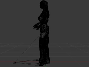 Donna in abito 056 Modello 3D