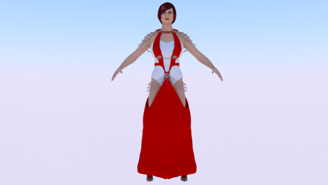 Woman in a Dress 057 Model 3D .c4d .max .obj .3ds .fbx .stl .blend 
