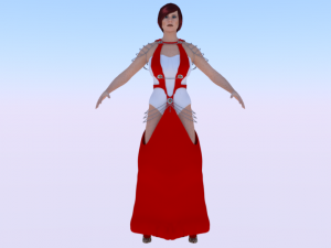 Woman in a Dress 057 3D Model