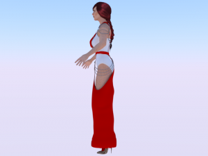 Woman in a Dress 057 Model 3D