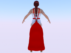 Woman in a Dress 057 Model 3D