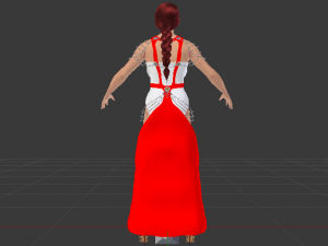 Woman in a Dress 057 Model 3D