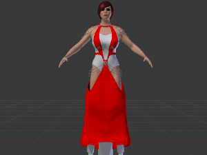 Woman in a Dress 057 Model 3D