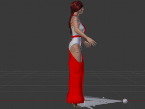 Woman in a Dress 057 Model 3D