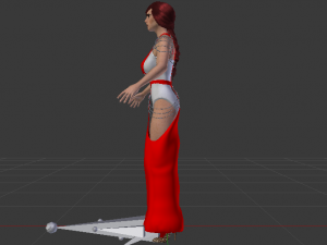 Woman in a Dress 057 Model 3D