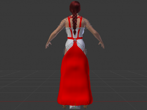 Woman in a Dress 057 Model 3D