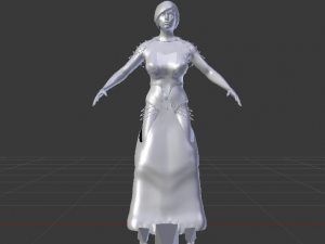 Woman in a Dress 057 Model 3D