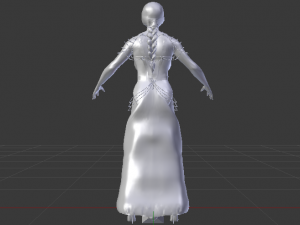 Woman in a Dress 057 Model 3D