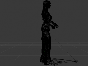 Woman in a Dress 057 Model 3D