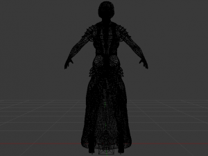 Woman in a Dress 057 Model 3D