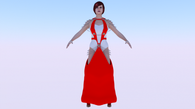 Woman in a Dress 058 Modello 3D .c4d .max .obj .3ds .fbx .stl .blend 