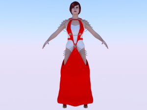 Woman in a Dress 058 Modello 3D