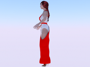 Woman in a Dress 058 Modello 3D