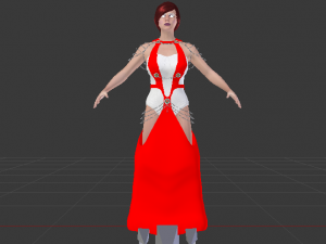 Woman in a Dress 058 Modello 3D